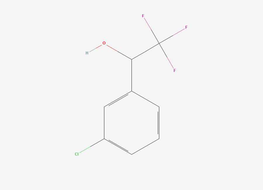 Two-dimensional chemical structure of 1-(3-Chlorophenyl)-2,2,2-trifluoroethanol