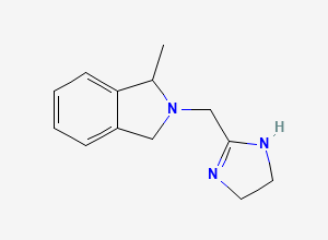 Two-dimensional chemical structure of 2-((4,5-dihydro-1H-imidazol-2-yl)methyl)-2,3-dihydro-1-methyl-1H-isoindole