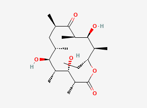 Two-dimensional chemical structure of (-)-6-Deoxyerythronolide B