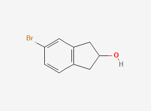 Two-dimensional chemical structure of 5-Bromoindan-2-ol