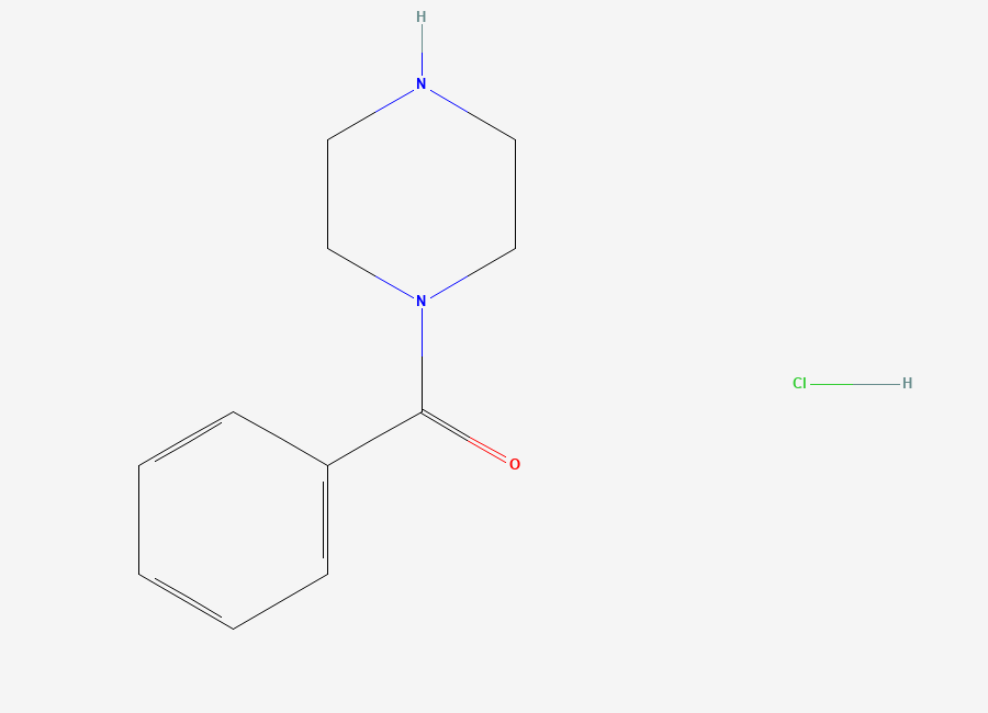 Two-dimensional chemical structure of Benzoylpiperazine hydrochloride