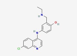 Two-dimensional chemical structure of N-Desethyl Amodiaquine, CAS 79352-78-6