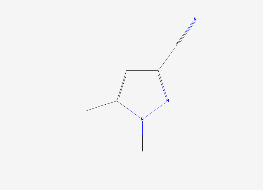 Two-dimensional chemical structure of 1,5-dimethyl-1H-pyrazole-3-carbonitrile