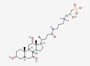 Two-dimensional chemical structure of 3-((3-Cholamidopropyl)dimethylammonio)-2-hydroxy-1-propanesulfonate