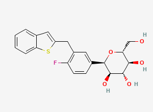 Two-dimensional chemical structure of Ipragliflozin Impurity 2
