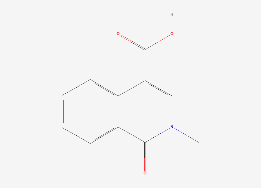 Two-dimensional chemical structure of 2-Methyl-1-oxo-1,2-dihydroisoquinoline-4-carboxylic acid