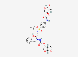 Two-dimensional chemical structure of N'-Bis THF Darunavir, CAS 1971057-59-6