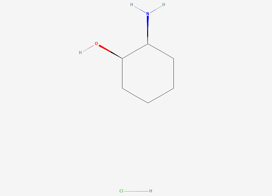 Two-dimensional chemical structure of (1R,2S)-2-aminocyclohexan-1-ol hydrochloride