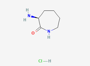 Two-dimensional chemical structure of L-alpha-Amino-epsilon-caprolactam hydrochloride