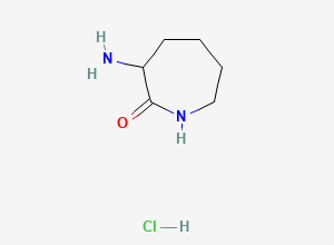 Two-dimensional chemical structure of 3-Aminoazepan-2-one hydrochloride