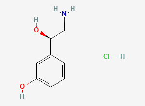 Two-dimensional chemical structure of (R)-Norphenylephrine Hydrochloride Salt