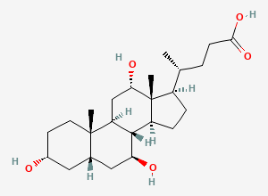 Two-dimensional chemical structure of Ursodeoxycholic Acid EP Impurity D, CAS 2955-27-3