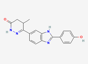 Two-dimensional chemical structure of O-Desmethylpimobendan, CAS 108381-22-2