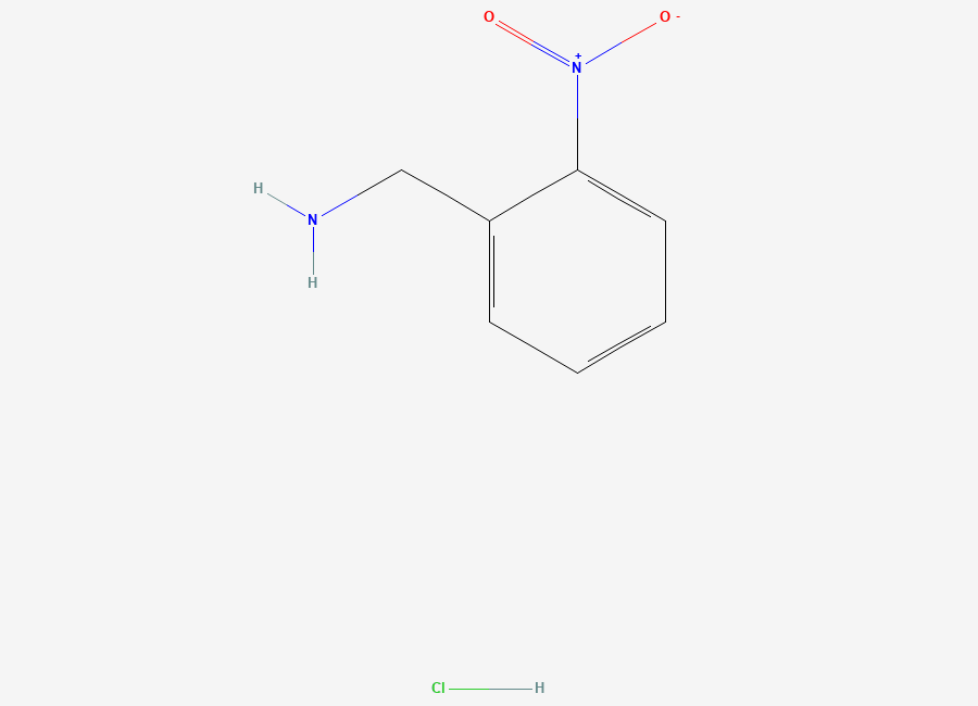 Two-dimensional chemical structure of (2-Nitrophenyl)methanamine hydrochloride