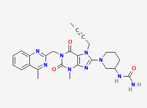 Two-dimensional chemical structure of N-Aminoacyl Linagliptin (Racemic), CAS 1955514-80-3