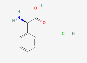 Two-dimensional chemical structure of Cefaclor EP Impurity A /Ampicillin EP Impurity L /Cafalexin EP Impurity A /Phenylglycine (HCl Salt), CAS 25705-52-6