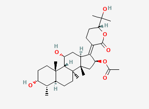 Two-dimensional chemical structure of Fusidic Acid EP Impurity C (Free Base), CAS 3054708-75-4