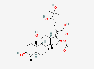 Two-dimensional chemical structure of 24,25-Dihydroxyfusidic Acid