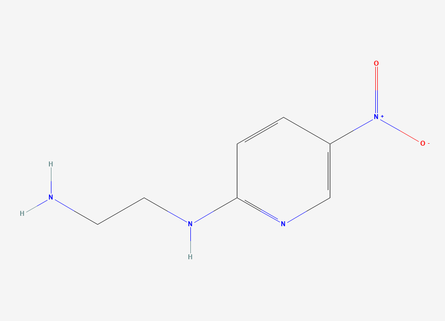 Two-dimensional chemical structure of 2-(2-Aminoethylamino)-5-nitropyridine