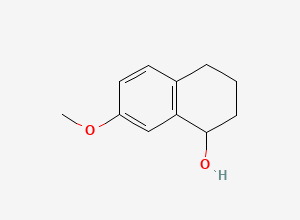 Two-dimensional chemical structure of 7-Methoxy-1,2,3,4-tetrahydronaphthalen-1-ol