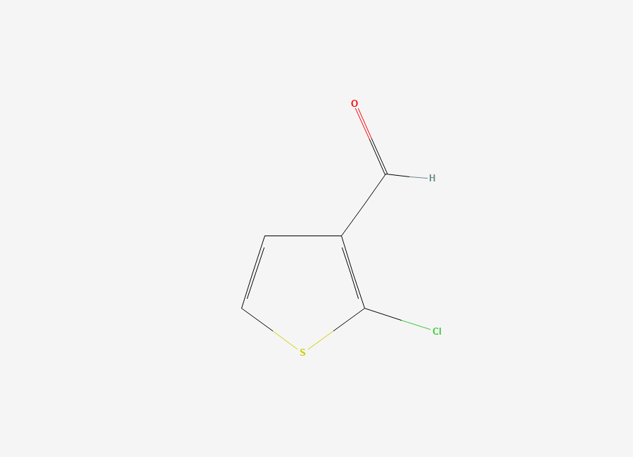 Two-dimensional chemical structure of 2-Chlorothiophene-3-carbaldehyde