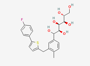 Two-dimensional chemical structure of 1,5-Dihydroxy Canagliflozin