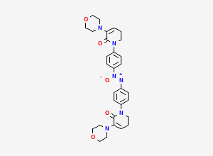 Two-dimensional chemical structure of (Z)-1,2-Bis(4-(5-morpholino-6-oxo-3,6-dihydropyridin-1(2H)-yl)phenyl)diazene 1-oxide, CAS 1998079-16-5