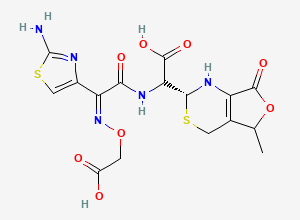 Two-dimensional chemical structure of Cefixime EP Impurity A, CAS 1614255-90-1