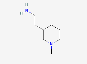 Two-dimensional chemical structure of 2-(1-Methylpiperidin-3-yl)ethan-1-amine