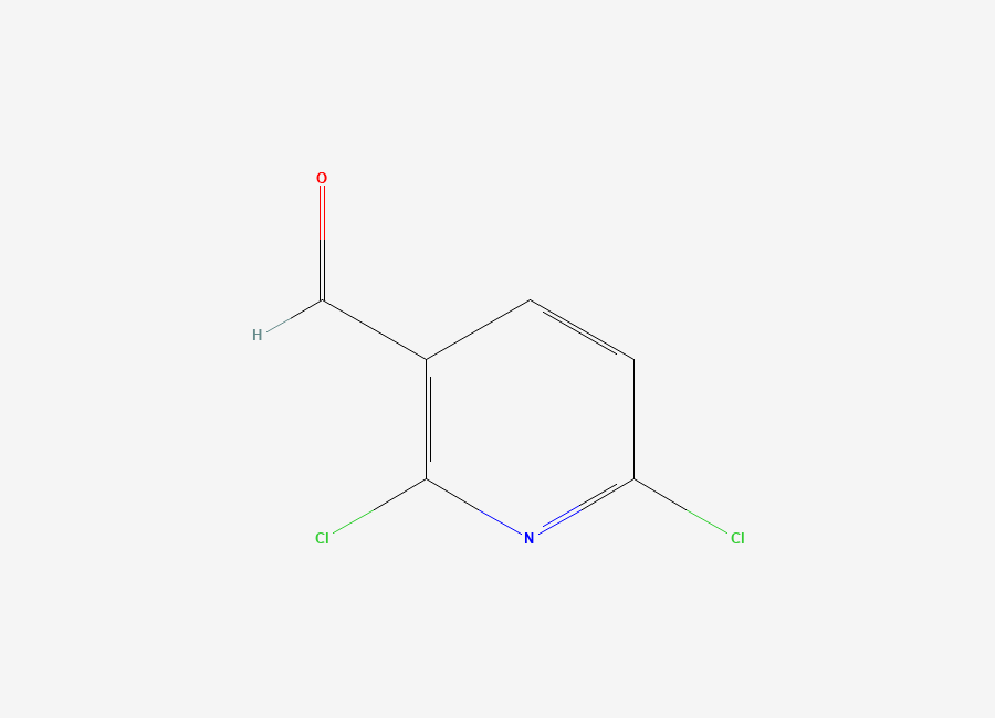 Two-dimensional chemical structure of 2,6-Dichloropyridine-3-carbaldehyde