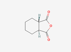 Two-dimensional chemical structure of (-)-trans-1,2-Cyclohexanedicarboxylic Anhydride