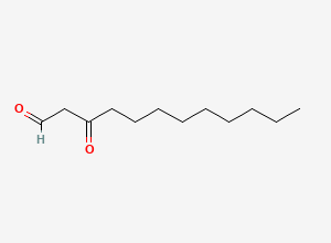 Two-dimensional chemical structure of 3-Oxododecanal (Decanoyl acetaldehyde), CAS 56505-80-7