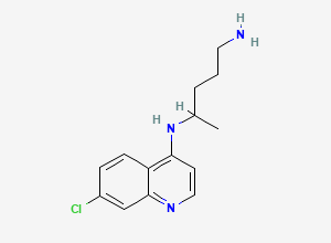 Two-dimensional chemical structure of Didesethyl Chloroquine, CAS 4298-14-0