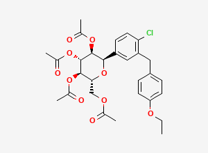 Two-dimensional chemical structure of Dapagliflozin Impurity 14