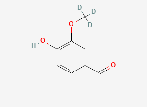 Two-dimensional chemical structure of Acetovanillone D3, CAS 80404-23-5