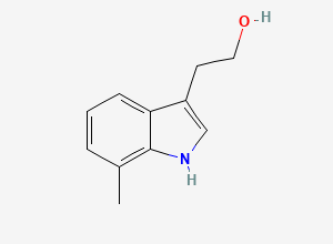 Two-dimensional chemical structure of 7-Methyl Tryptophol, CAS 39232-85-4