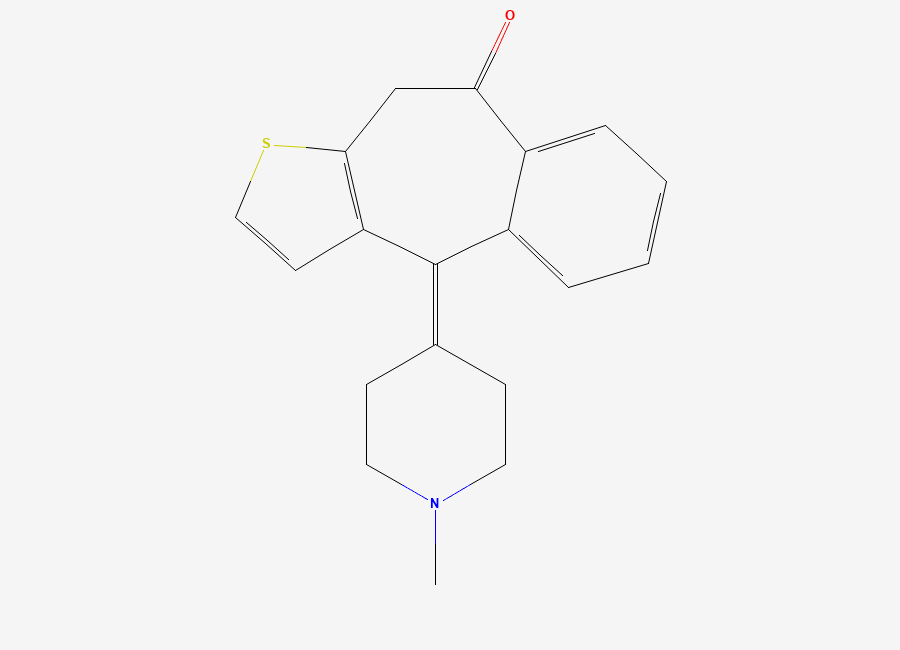 Two-dimensional chemical structure of 9-Oxo Ketotifen
