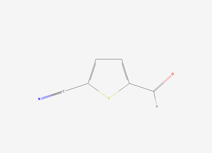 Two-dimensional chemical structure of 5-Formylthiophene-2-Carbonitrile