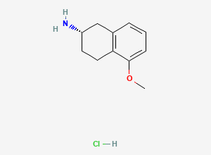 Two-dimensional chemical structure of (S)-2-amino-5-methoxytetralin hydrochloride