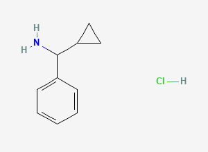 Two-dimensional chemical structure of Cyclopropyl(phenyl)methanamine hydrochloride