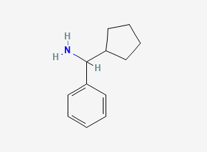 Two-dimensional chemical structure of Cyclopentyl(phenyl)methanamine