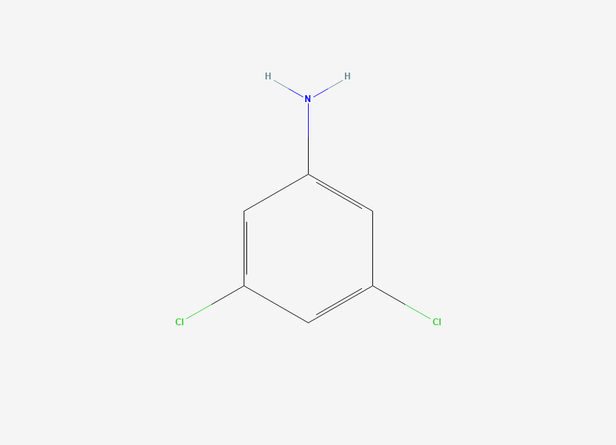 Two-dimensional chemical structure of 3,5-Dichloroaniline