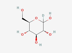 Two-dimensional chemical structure of Dextrose-1-d1