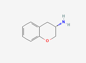 Two-dimensional chemical structure of (S)-Chroman-3-amine