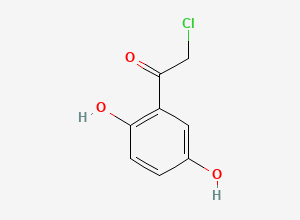 Two-dimensional chemical structure of 2-Chloro-1-(2,5-dihydroxyphenyl)ethanone, CAS 60912-82-5
