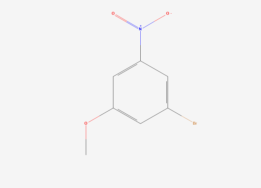Two-dimensional chemical structure of 1-Bromo-3-methoxy-5-nitrobenzene