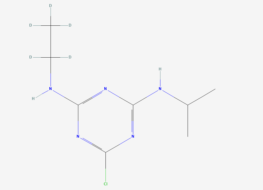Two-dimensional chemical structure of Atrazine-D5, CAS 163165-75-1