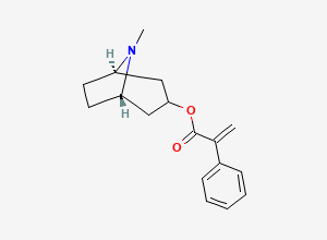 Two-dimensional chemical structure of endo-alpha-Methylenebenzeneacetic acid 8-methyl-8-azabicyclo(3.2.1)oct-3-yl ester