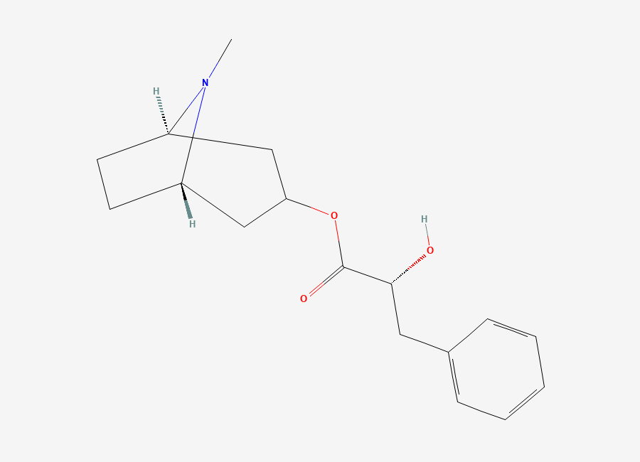 Two-dimensional chemical structure of (R)-(-)-Littorine