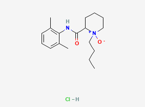 Two-dimensional chemical structure of Bupivacaine N-Oxide (Hydrochloride Salt), CAS 1796927-05-3
